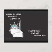 COVID Postcard #2 in einer Serie von Dan Youra Postkarte (Vorderseite)