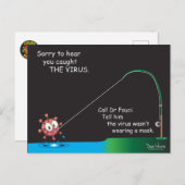 COVID Postcard #3 in CORONA-Serie von Dan Youra Postkarte (Vorne/Hinten)