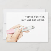 COVID Pregnancy Revecard for Husband Watercolor Ankündigung (Vorderseite)