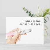 COVID Pregnancy Revecard for Husband Watercolor Ankündigung (Stehend Vorderseite)