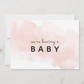 COVID Pregnancy Revecard for Husband Watercolor Ankündigung (Rückseite)