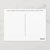 "Covid Questionnaire" Postkarte (Rückseite)