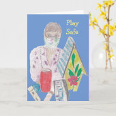 Covid Safe Art Class Karte (Gelbe Blume)