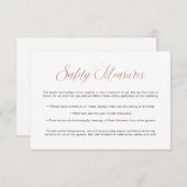 Covid Safety Guidelines | HochzeitGold der Rose Begleitkarte (Vorne/Hinten)