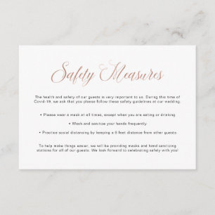 Covid Safety Guidelines   HochzeitGold der Rose Begleitkarte