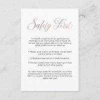 Covid Safety Guidelines | Rose Gold Wedding Info