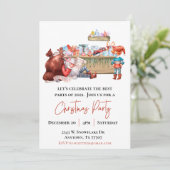 Covid Santa Elf Weihnachts-Party Einladung (Stehend Vorderseite)