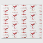 Covid Social Distancing Fun Quarantini Martini Geschenkpapier (Flach)