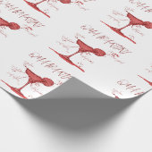 Covid Social Distancing Fun Quarantini Martini Geschenkpapier (Ecke)