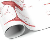 Covid Social Distancing Fun Quarantini Martini Geschenkpapier (Rolleneckpunkt)