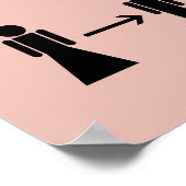 Covid Social Distellation Salon Business Pink Post Poster (Ecke)