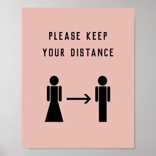 Covid Social Distellation Salon Business Pink Post Poster (Vorne)
