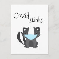 Covid Stinks Funny Skunk Quarantine Face Mask