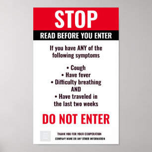 COVID STOP BUSINESS Poster