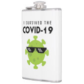 COVID Survider Flasche Flachmann (Links)