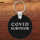 Covid Survivor - I Survived Covid-19 Virus Schlüsselanhänger (Vorderseite)