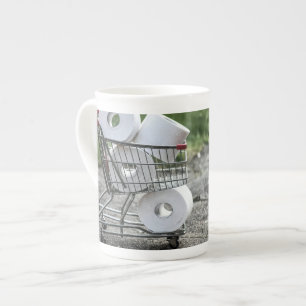 Covid Toilettenpapier kaufen Porzellantasse