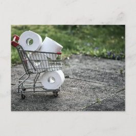 Covid Toilettenpapier kaufen Postkarte