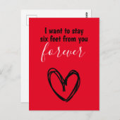 Covid Valentine 2021 Funny Postkarte (Vorne/Hinten)