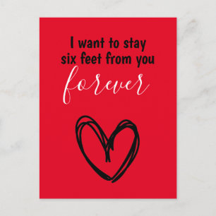 Covid Valentine 2021 Funny Postkarte