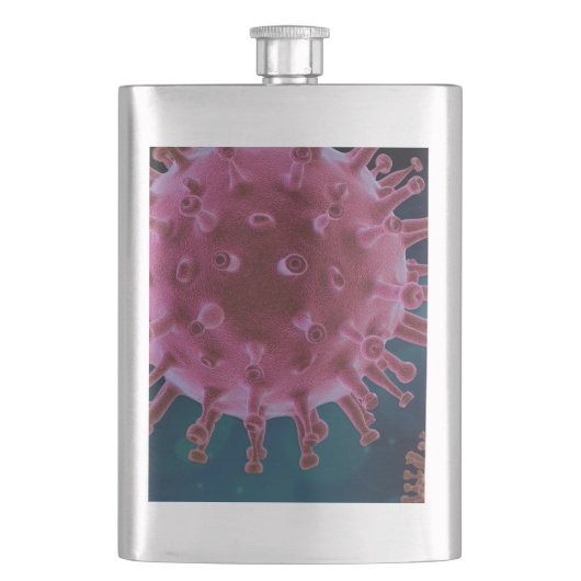 Covid-Virus-Biologie Flachmann (Vorderseite)