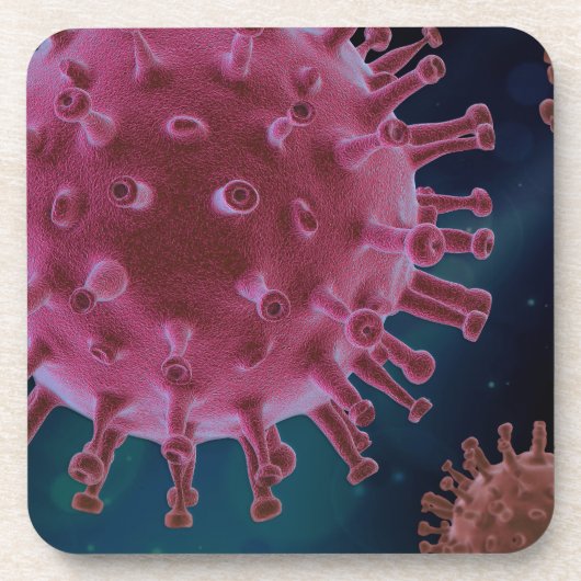 Covid-Virus-Biologie Getränkeuntersetzer (Vorderseite)