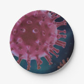 Covid-Virus-Biologie Pappteller (Vorderseite)