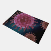 Covid Virus Biology Floor Mat Fußmatte (Schrägansicht)