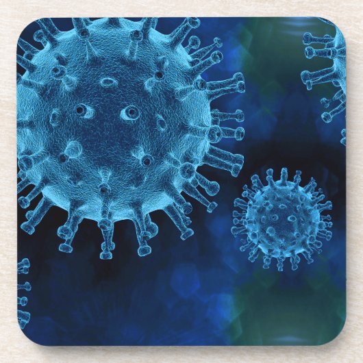 Covid-Virus-Infektion Getränkeuntersetzer (Vorderseite)