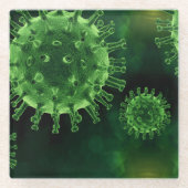Covid-Virus-Infektion Glasuntersetzer (Vorderseite)