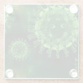 Covid-Virus-Infektion Glasuntersetzer (Rückseite)