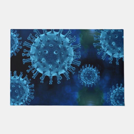 Covid Virus Infektion Pathogen Floor Mat Fußmatte (Vorderseite)