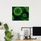 Covid-Virus-Infektion Poster (Heimbüro)