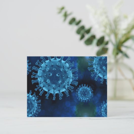 Covid-Virus-Infektion Postkarte (Stehend Vorderseite)