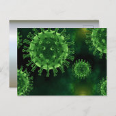 Covid-Virus-Infektion Postkarte (Vorne/Hinten)