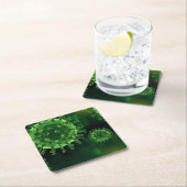 Covid-Virus-Infektion Rechteckiger Pappuntersetzer (Vor Ort)