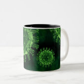 Covid-Virus-Infektion Zweifarbige Tasse (VorderseiteRechts)