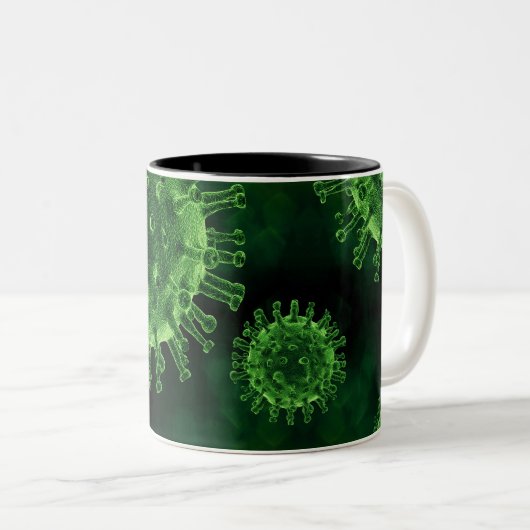 Covid-Virus-Infektion Zweifarbige Tasse (VorderseiteRechts)