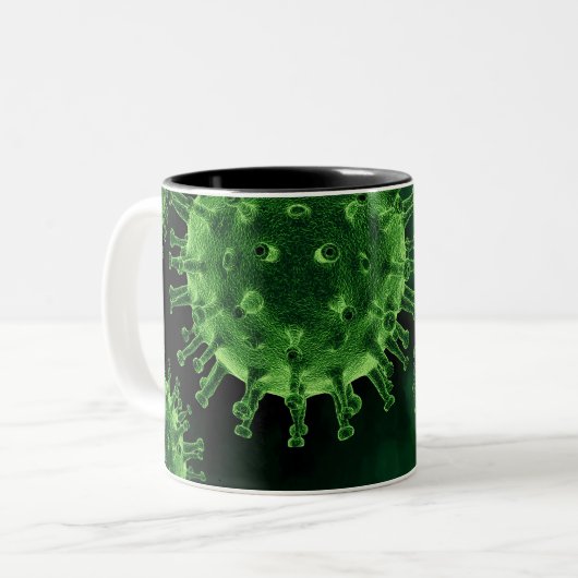 Covid-Virus-Infektion Zweifarbige Tasse (Vorderseite Links)