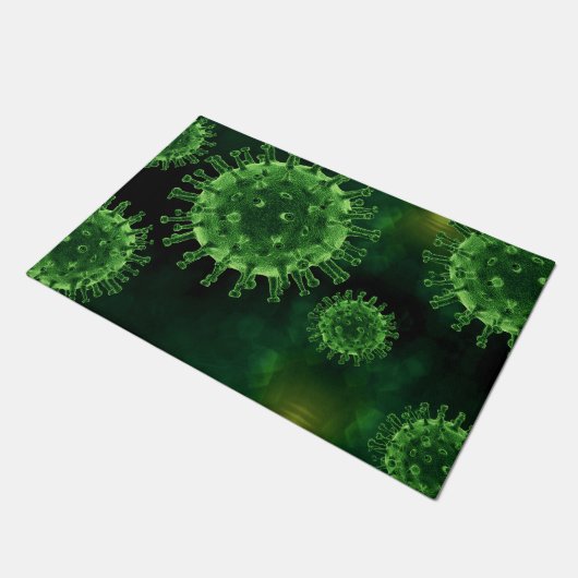 Covid Virus Pathogen Infection Floor Mat Fußmatte (Schrägansicht)