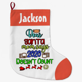 COVID Weihnachten Strumpf - Quarantäne Pandemie La Großer Weihnachtsstrumpf