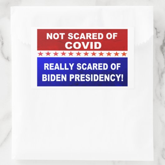 Covid wird nicht erschüttert rechteckiger aufkleber (Tasche)