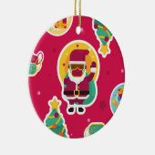 Covider Gesichtsmaske schwarzer Santa Keramik Ornament (Rechts)