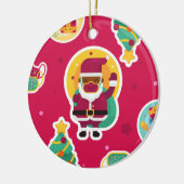 Covider Gesichtsmaske schwarzer Santa Keramik Ornament (Links)