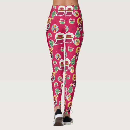 Covider Gesichtsmaske schwarzer Santa Leggings (Rückseite)