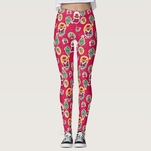 Covider Gesichtsmaske schwarzer Santa Leggings (Vorderseite)