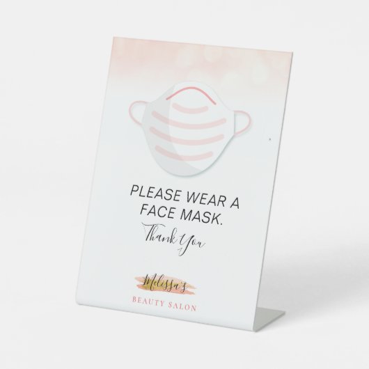 Covider Safety Verschleiß ein Maskengeschäft Sockelschild (Vorderseite)