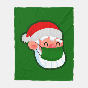 covider Weihnachtsmaske Fleecedecke