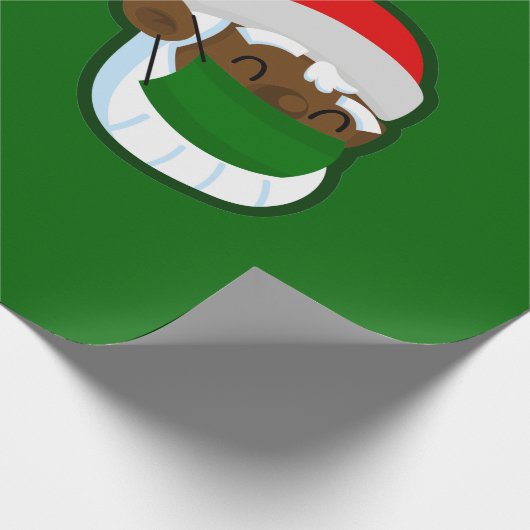 covider Weihnachtsmaske mit schwarzem Santa Geschenkpapier (Ecke)