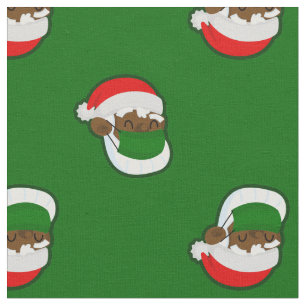 covider Weihnachtsmaske mit schwarzem Santa Stoff